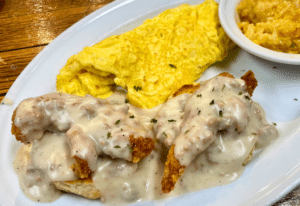 Chicken and Biscuits with Eggs