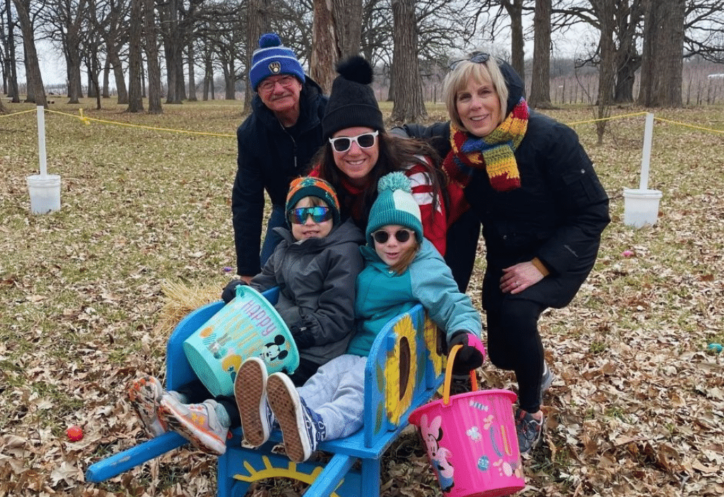 Family with Easter Baskets
