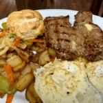 Garlic Butter New York Strip Steak & Eggs