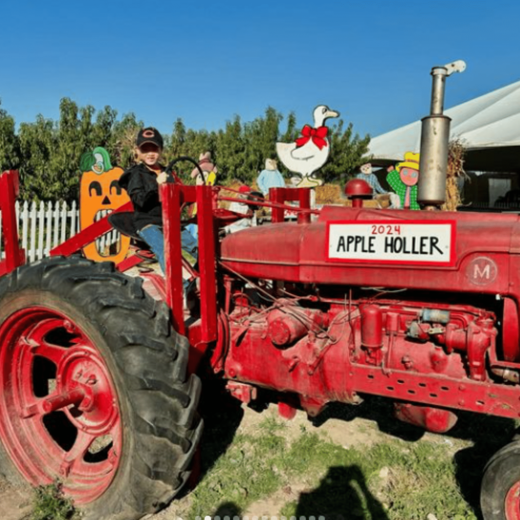 Giant Red Tractor Photo Op Family Fun Park