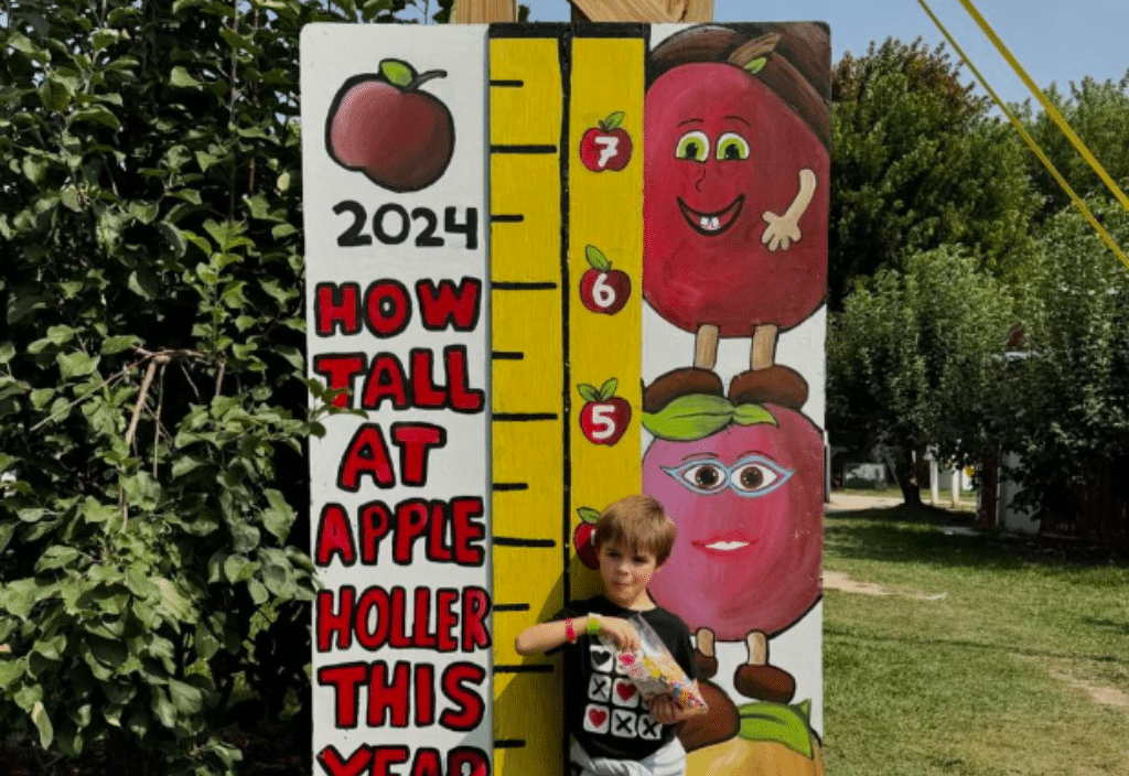 How Tall Are You Sign at Apple Holler
