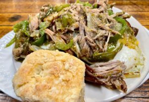 Salsa Verde Pulled Pork Skillet
